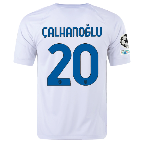 Image of Nike Inter Milan Hakan Çalhanoğlu Away Jersey w/ Champions League + Copa Italia