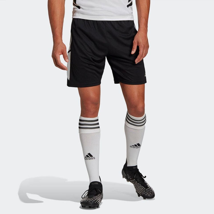 شورت رياضي رجالي من adidas Contrasting Colors Stripe Straight باللون الأسود H21259