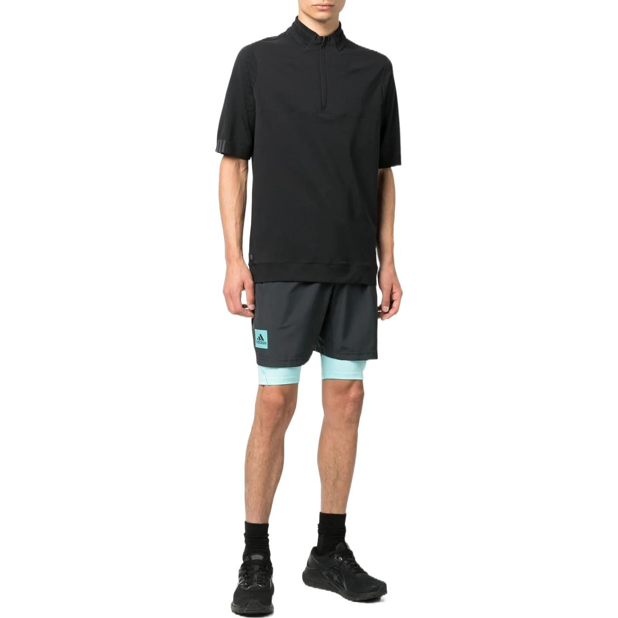 Image of Men's adidas Logo Design Drawstring Elastic Waistband Sports Shorts Black HG4204