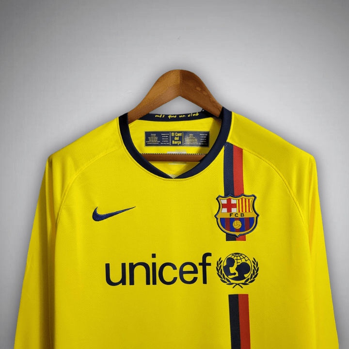 Image of FC Barcelona 2008 - 2009 Long Sleeve Away Kit - Premium Quality Jersey at FootballPrestige.com