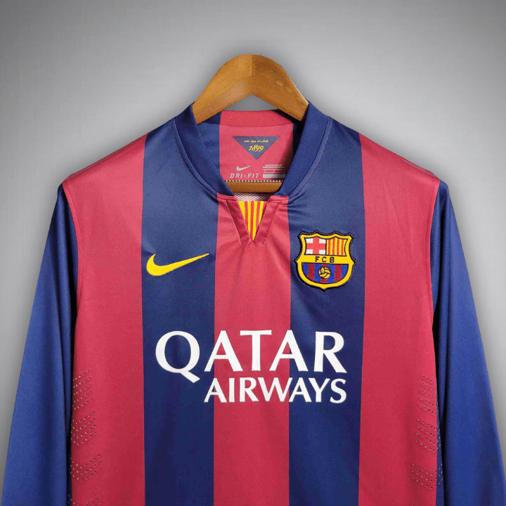 Image of FC Barcelona 2014 - 2015 Long Sleeve Home Kit - Premium Quality Jersey at FootballPrestige.com