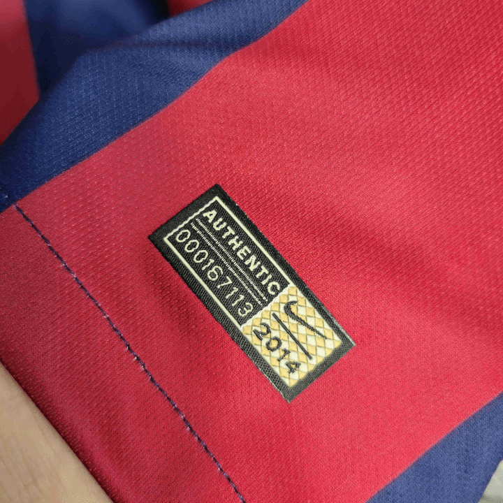 Image of FC Barcelona 2014 - 2015 Long Sleeve Home Kit - Premium Quality Jersey at FootballPrestige.com