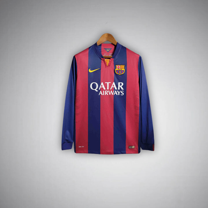 Image of FC Barcelona 2014 - 2015 Long Sleeve Home Kit - Premium Quality Jersey at FootballPrestige.com