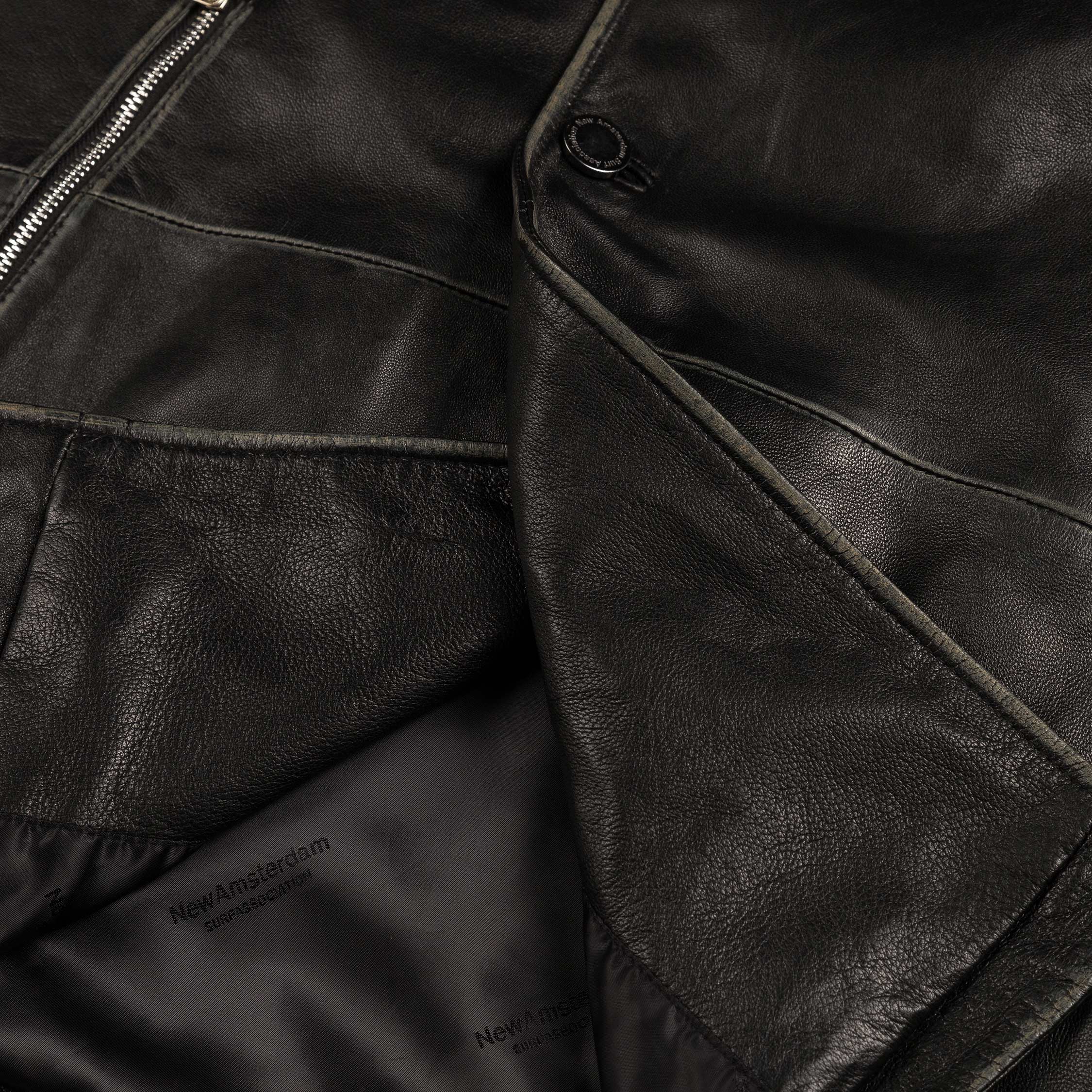 New Amsterdam Surf Association Leather Jacket Boxy Fit