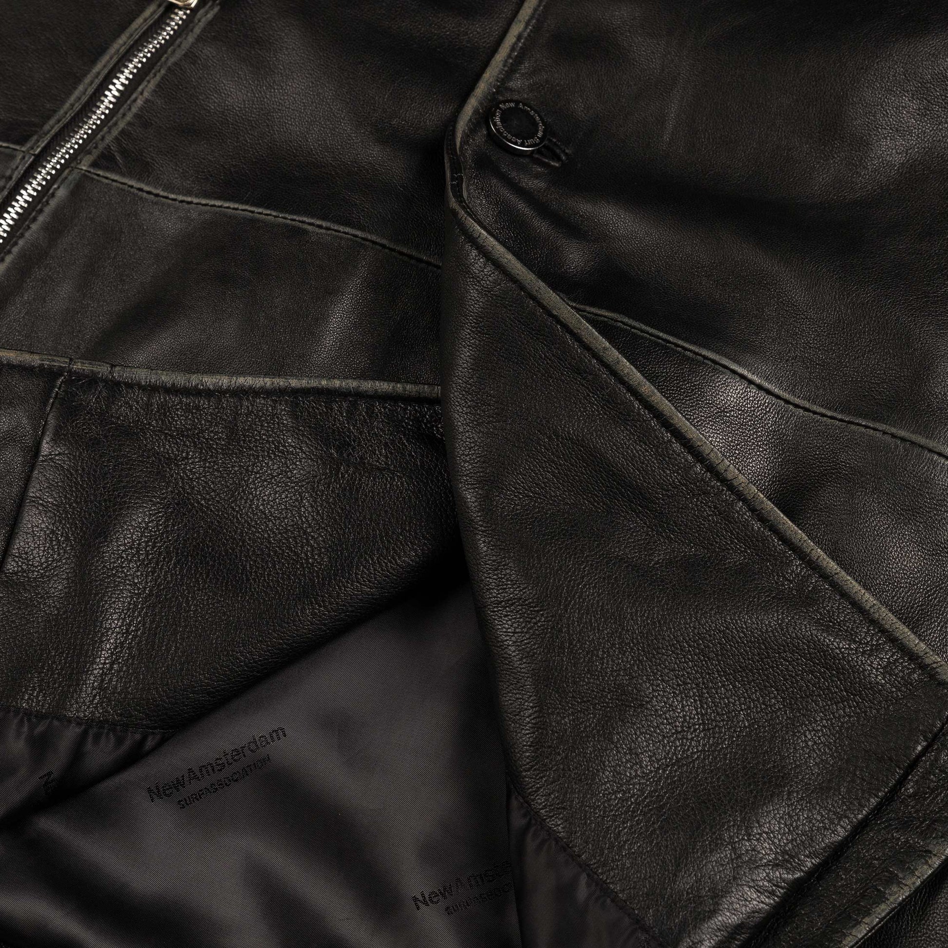 New Amsterdam Surf Association Leather Jacket Boxy Fit