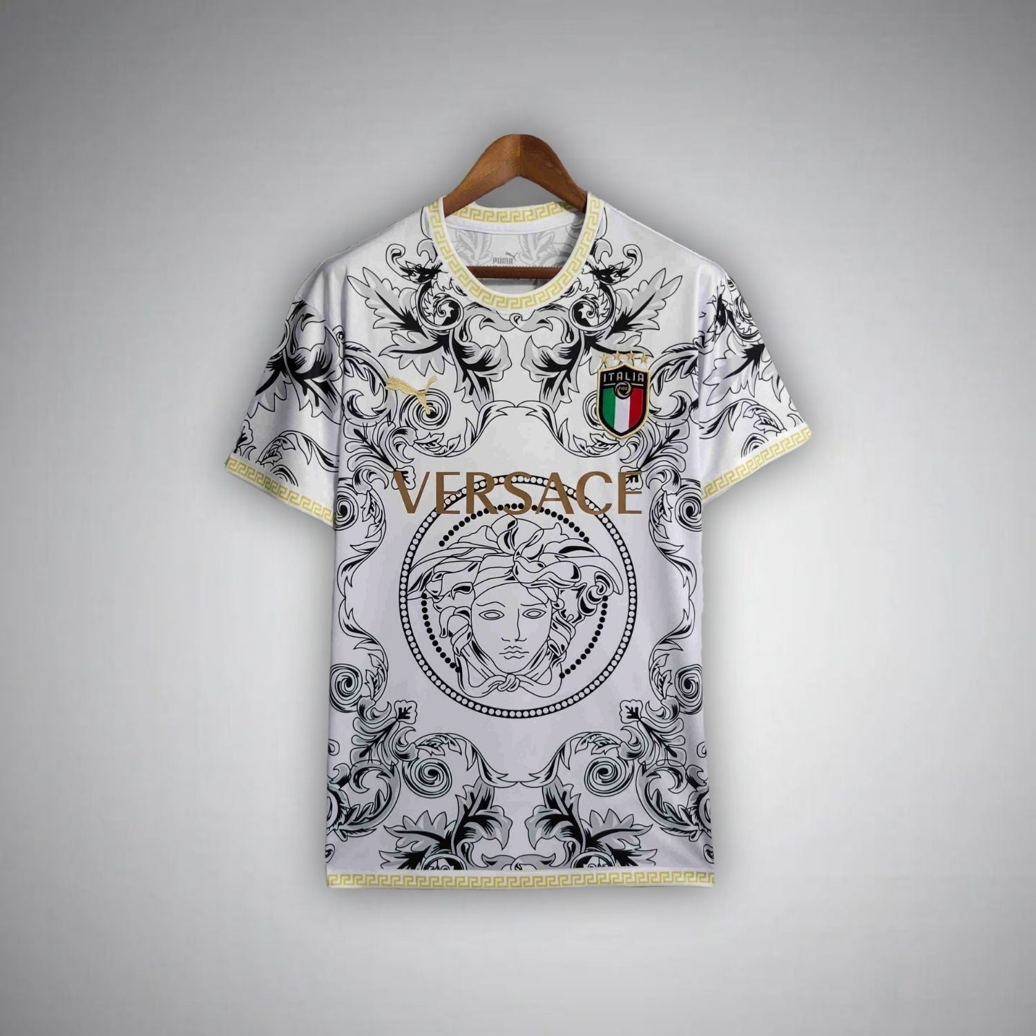Italy "Versace" Premium White Kit - Premium Quality Jersey at FootballPrestige.com