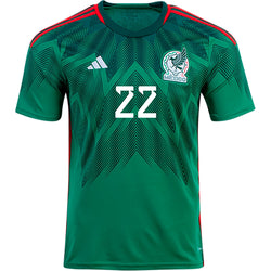 Image of Hirving Lozano Replica Mexico Home Jersey 2022