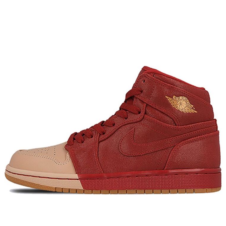 (WMNS) Air Jordan 1 Retro High Premium 'Dipped Toe Gym Red' AH7389-607