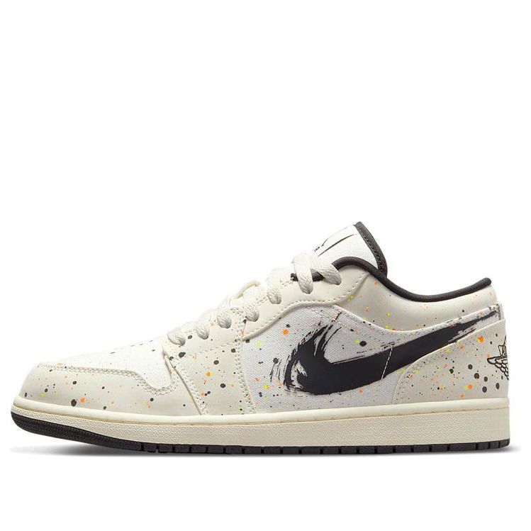 Air Jordan 1 Low 'Brushstroke Swoosh - Paint Splatter' DM3528-100