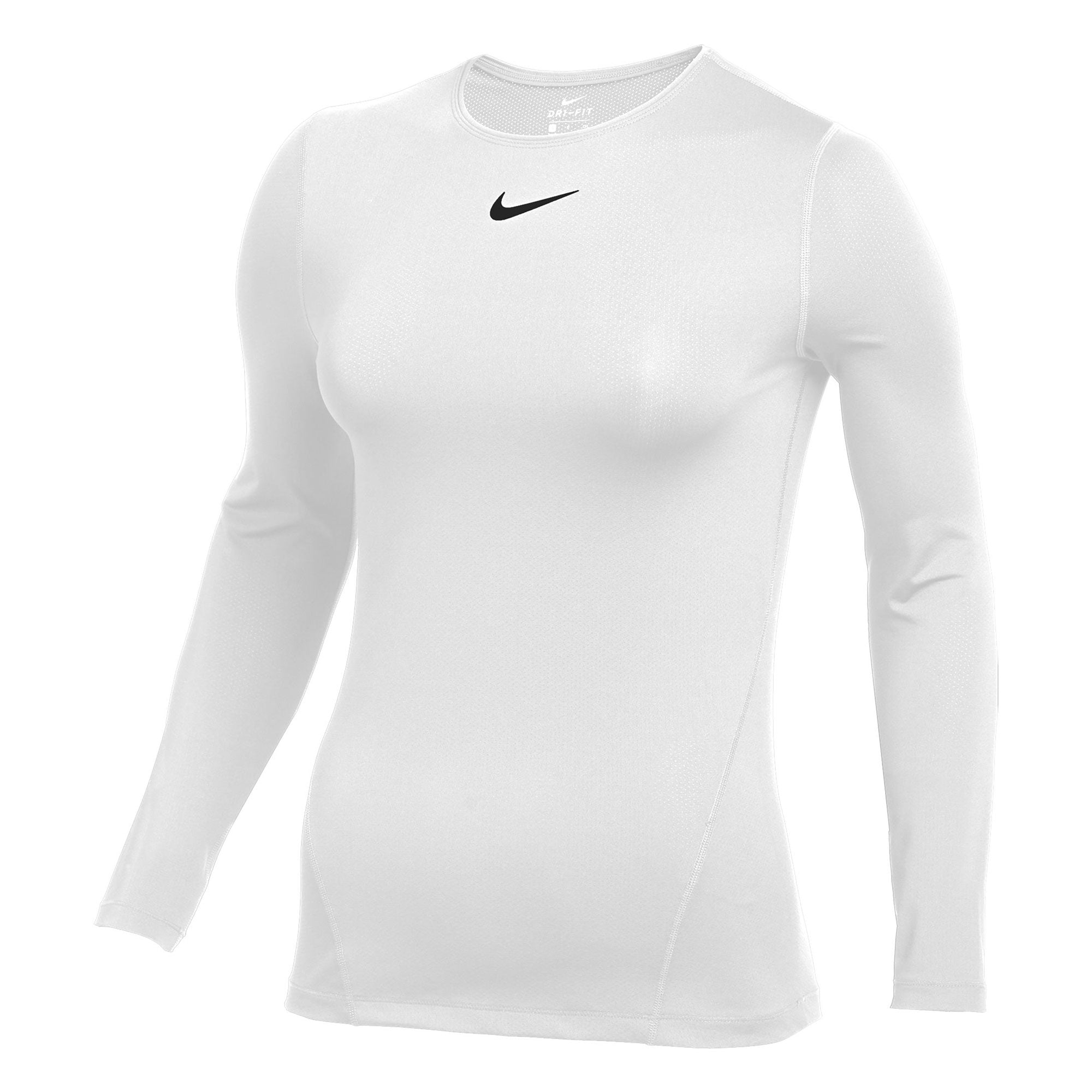 Image of Nike Women's Pro All Over Mesh Training Long Sleeve Top White Front