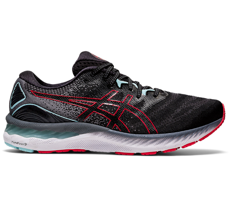 Image of Men's Asics Gel Nimbus 23 (Black/Electric Red)