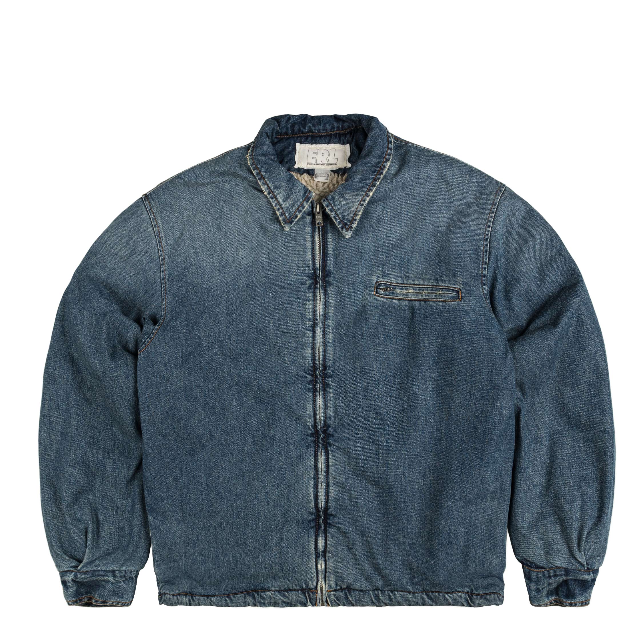 Image of ERL Distressed Denim Sherpa Coat