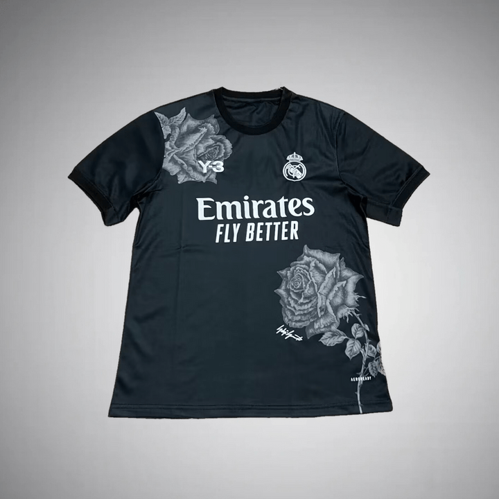 Image of Real Madrid x Y3 24/25 4th Kit Black - Premium Quality Jersey at FootballPrestige.com
