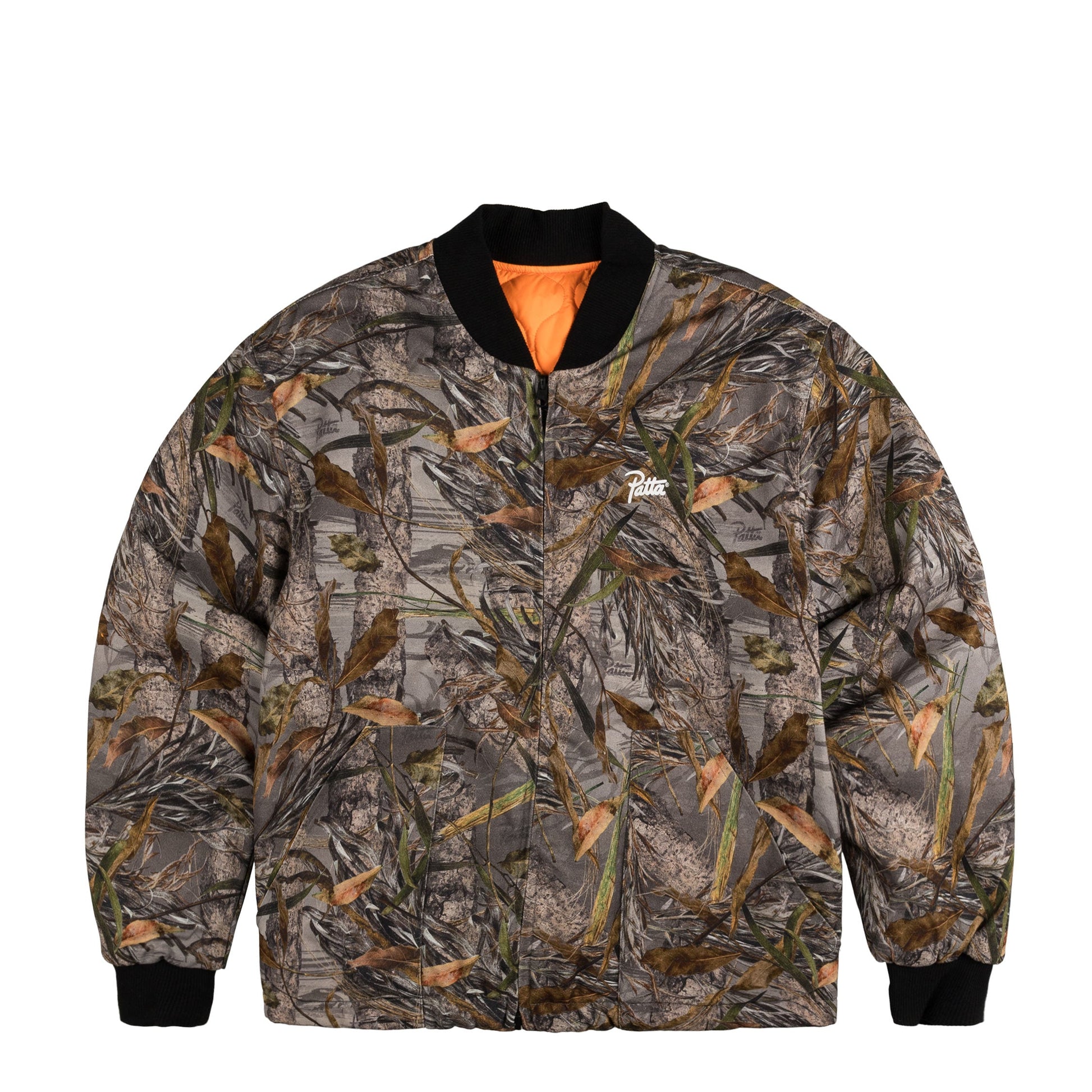Patta Nature Print Reversible Canvas Bomber Jacket