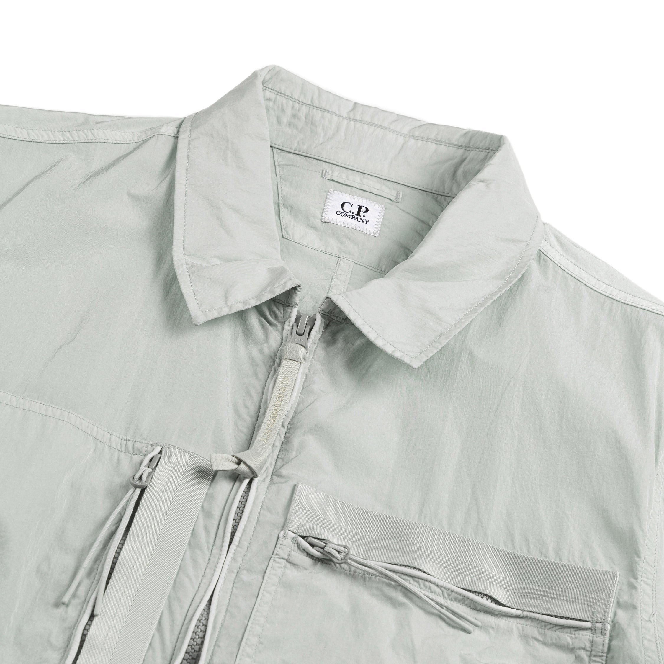 Image of C.P. Company Chrome-R Full Zip Logo Overshirt
