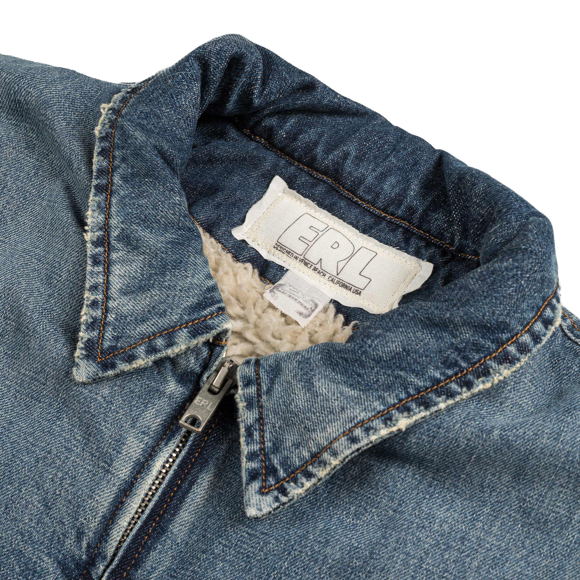 Image of ERL Distressed Denim Sherpa Coat