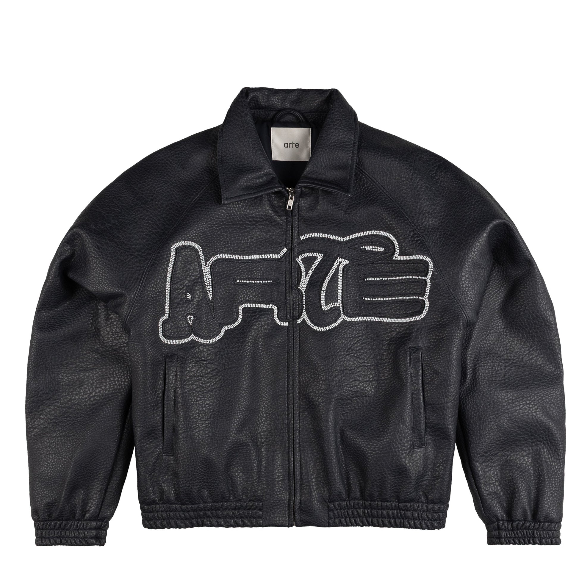 Arte Antwerp Big Logo Leather Jacket