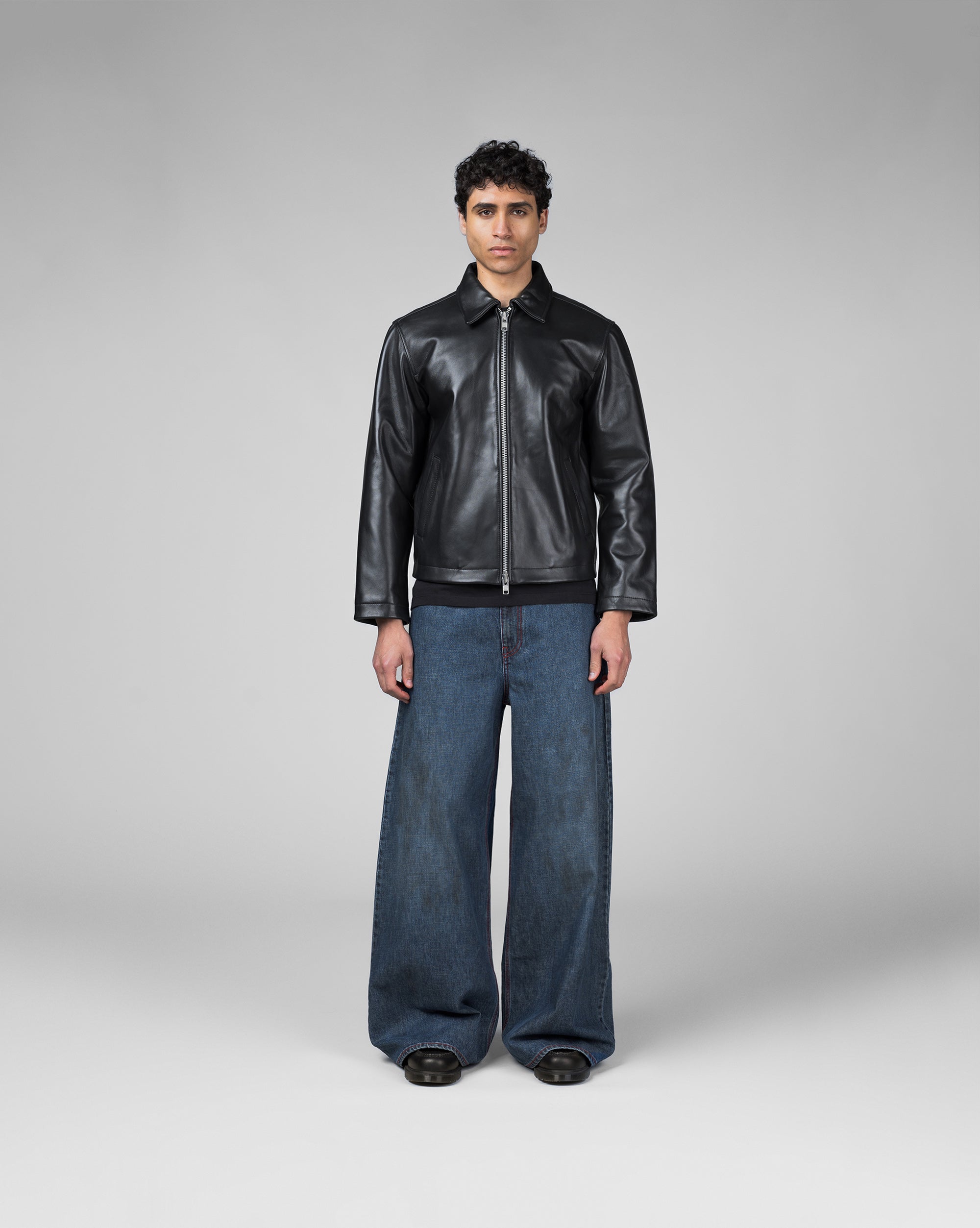 Image of Sunflower Short Leather Jacket